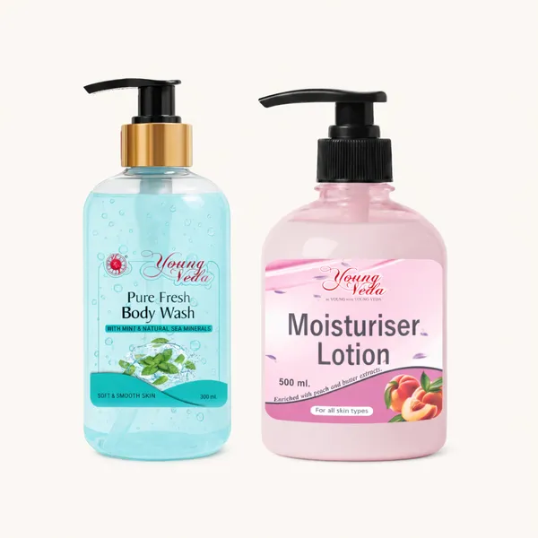 Young_Veda_Pure_Fresh_Body_Wash_300_Ml_And_Young_Veda_Moisturiser_Lotion_500_Ml_Combo