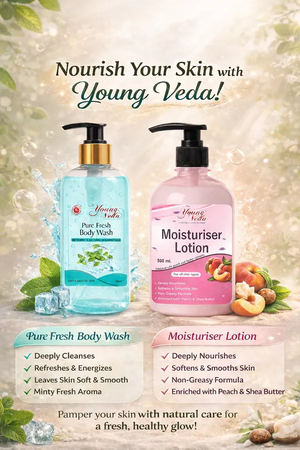 Young_Veda_Pure_Fresh_Body_Wash_300_Ml_And_Young_Veda_Moisturiser_Lotion_500_Ml_Combo