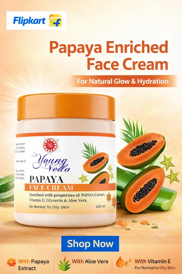 Young_Veda_Papaya_Face_Cream_450_Ml_Buy_1_Get_1_Free