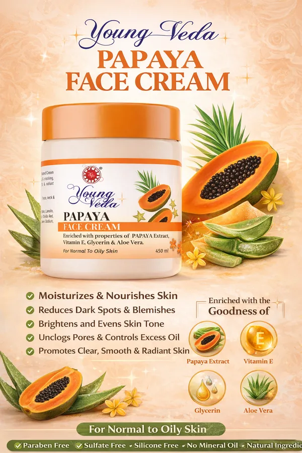 Young_Veda_Papaya_Face_Cream_450_Ml_Buy_1_Get_1_Free