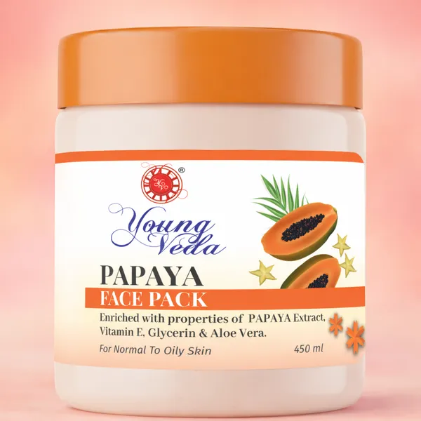 Young_Veda_Papaya_Face_Pack_450_Ml_Buy_1_Get_Free