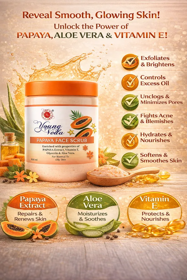 Young_Veda_Papaya_Face_Scrub_900_Ml
