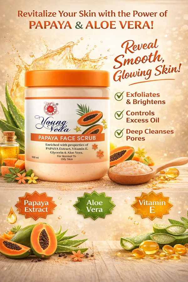 Young_Veda_Papaya_Face_Scrub_900_Ml