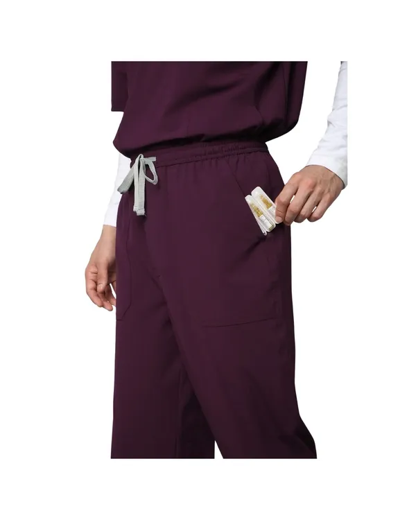 Wine_Poly_Viscose_Premium_Medical_Scrubs_Set_For_Doctors,_Nurses_And_Healthcare_Professionals