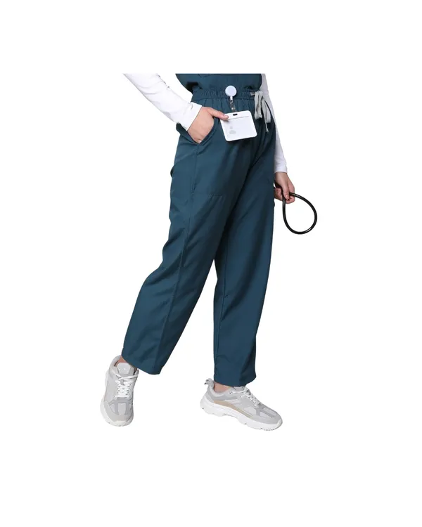 Forest_Green_Poly_Viscose_classic_Medical_Scrubs_Set_For_Doctors,_Nurses_And_Healthcare_Professionals
