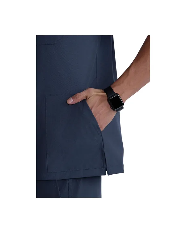 Steel_Grey_Poly_Viscose_Premium_Medical_Scrubs_Set_For_Doctors,_Nurses_And_Healthcare_Professionals