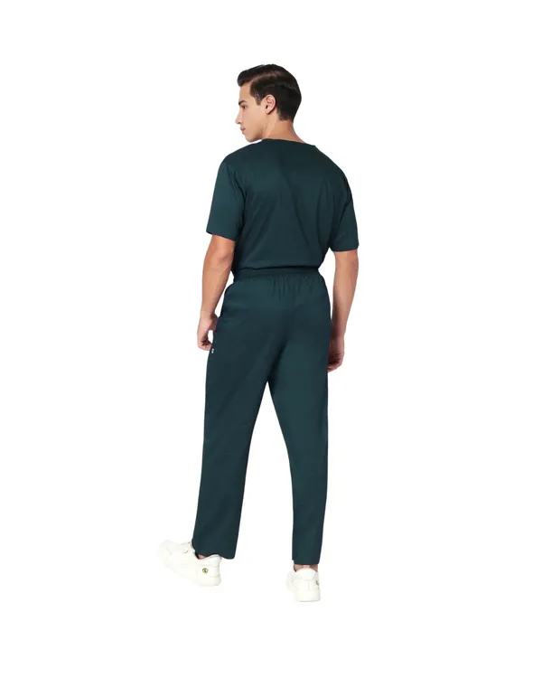 Forest_Green_Poly_Viscose_Premium_Medical_Scrubs_Set_For_Doctors,_Nurses_And_Healthcare_Professionals