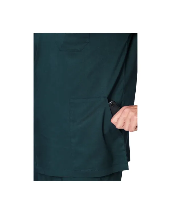 Forest_Green_Poly_Viscose_Premium_Medical_Scrubs_Set_For_Doctors,_Nurses_And_Healthcare_Professionals