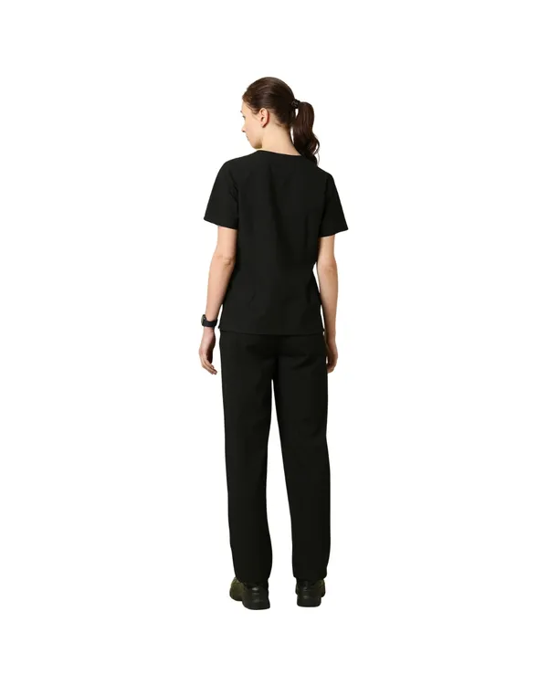 Black_Poly_Viscose_Premium_Medical_Scrubs_Set_For_Doctors,_Nurses_And_Healthcare_Professionals