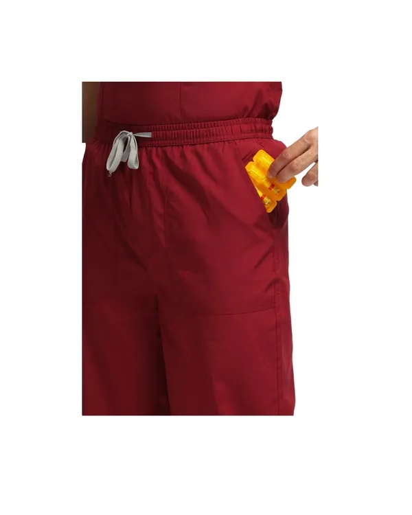 Maroon_Poly_Viscose_classic_Medical_Scrubs_Set_For_Doctors,_Nurses_And_Healthcare_Professionals