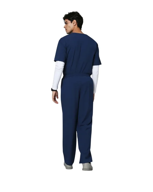 Navy_Blue_Poly_Viscose_Premium_Medical_Scrubs_Set_For_Doctors,_Nurses_And_Healthcare_Professionals