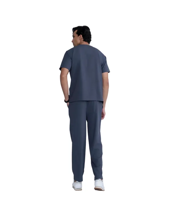 Steel_Grey_Poly_Viscose_Premium_Medical_Scrubs_Set_For_Doctors,_Nurses_And_Healthcare_Professionals