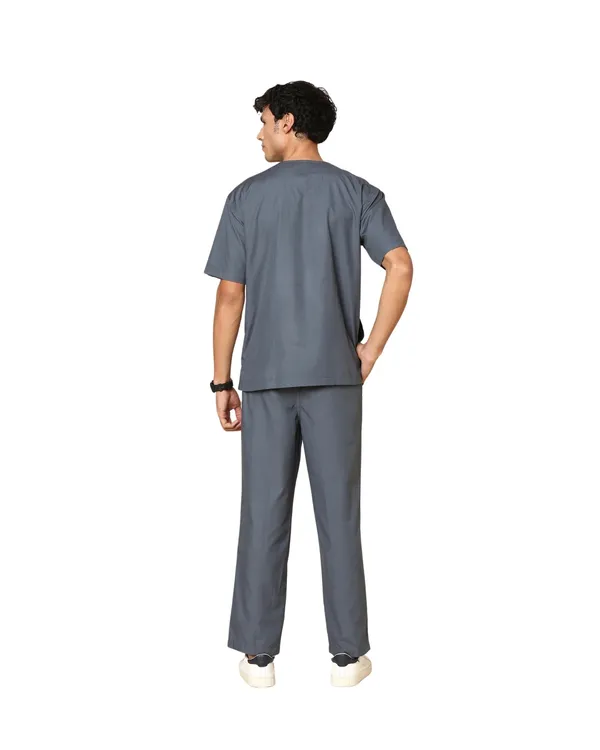 Heather_Grey_Poly_Viscose_classic_Medical_Scrubs_Set_For_Doctors,_Nurses_And_Healthcare_Professionals