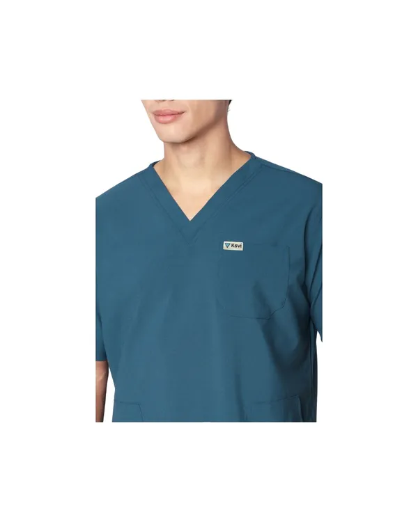 Forest_Green_Poly_Viscose_Premium_Medical_Scrubs_Set_For_Doctors,_Nurses_And_Healthcare_Professionals