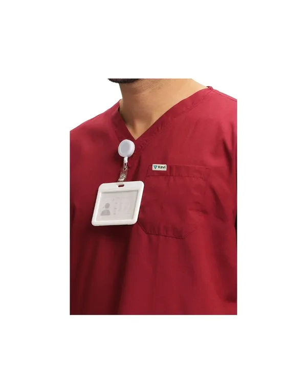 Maroon_Poly_Viscose_classic_Medical_Scrubs_Set_For_Doctors,_Nurses_And_Healthcare_Professionals