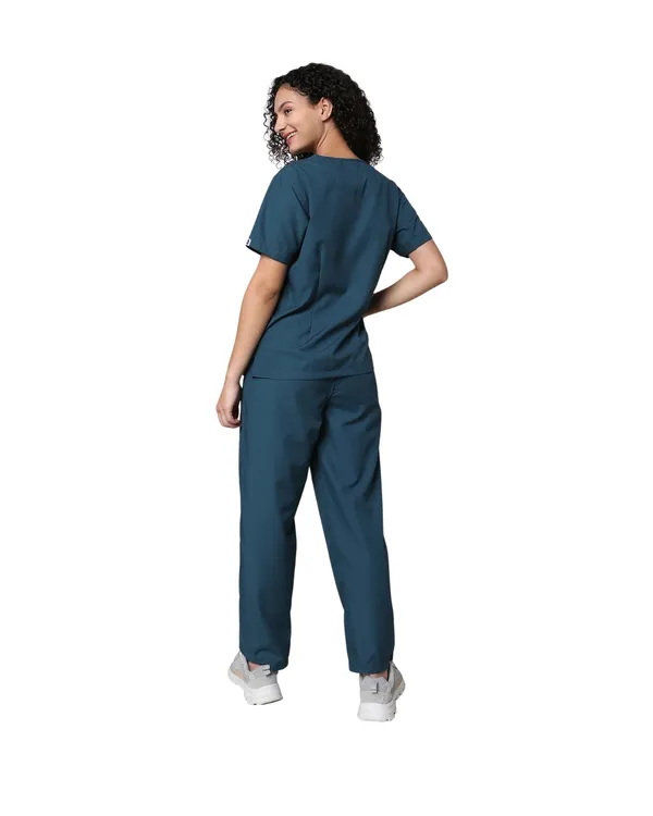 Forest_Green_Poly_Viscose_classic_Medical_Scrubs_Set_For_Doctors,_Nurses_And_Healthcare_Professionals