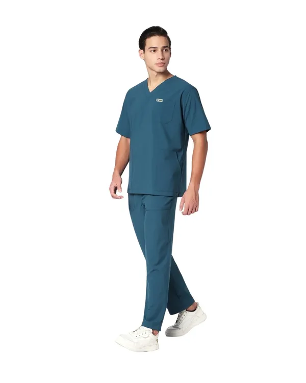 Forest_Green_Poly_Viscose_Premium_Medical_Scrubs_Set_For_Doctors,_Nurses_And_Healthcare_Professionals