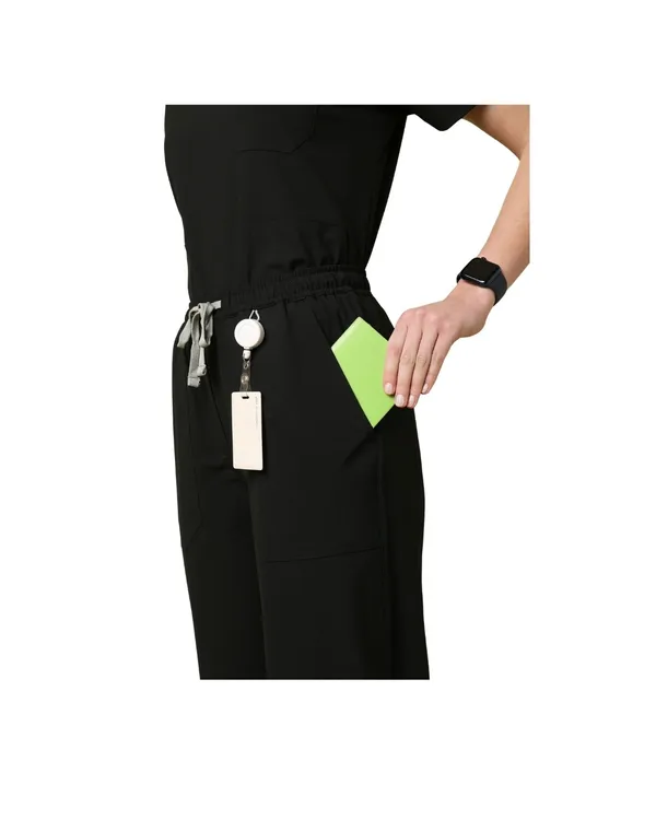 Black_Poly_Viscose_Premium_Medical_Scrubs_Set_For_Doctors,_Nurses_And_Healthcare_Professionals