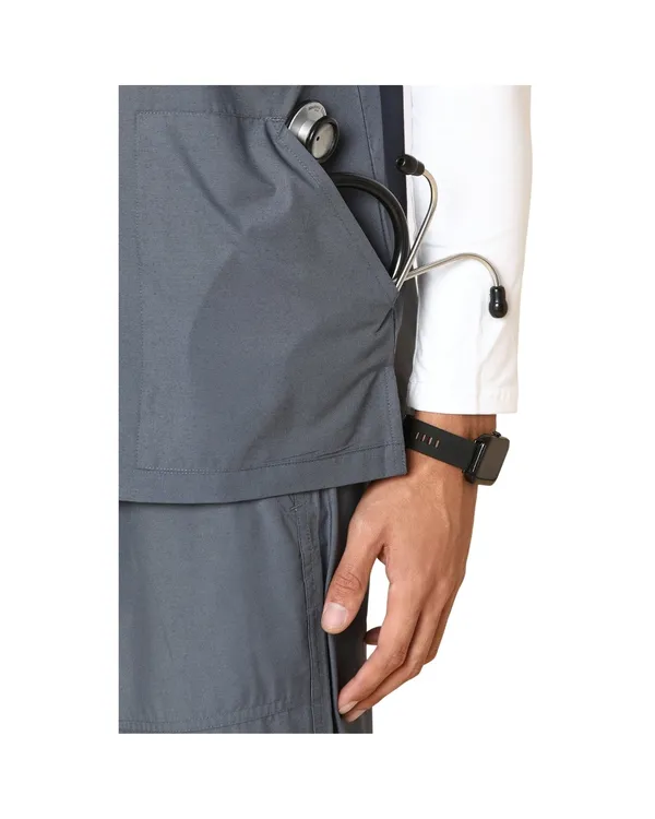 Heather_Grey_Poly_Viscose_classic_Medical_Scrubs_Set_For_Doctors,_Nurses_And_Healthcare_Professionals