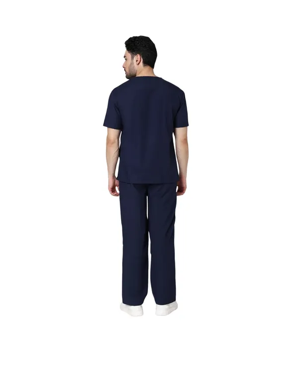 Navy_Blue_Poly_Viscose_classic_Medical_Scrubs_Set_For_Doctors,_Nurses_And_Healthcare_Professionals