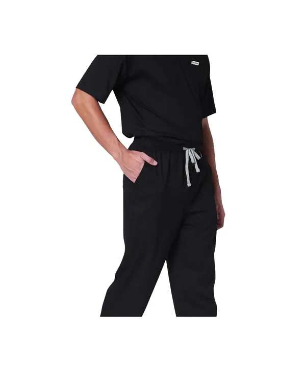Black_Poly_Viscose_Premium_Medical_Scrubs_Set_For_Doctors,_Nurses_And_Healthcare_Professionals