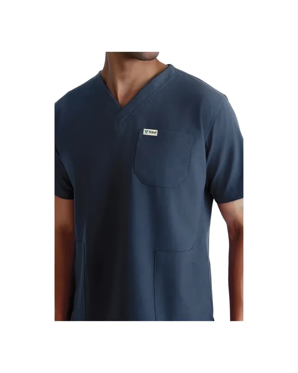 Steel_Grey_Poly_Viscose_Premium_Medical_Scrubs_Set_For_Doctors,_Nurses_And_Healthcare_Professionals