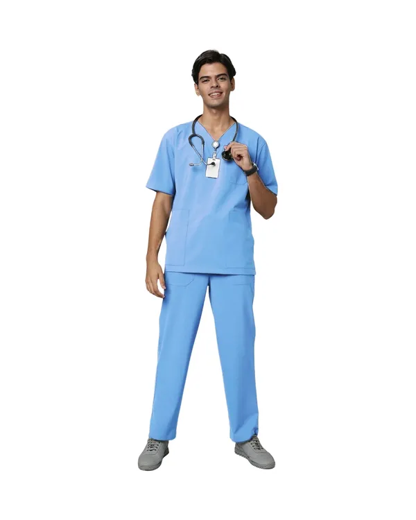 Ceil_Blue_Poly_Viscose_Premium_Medical_Scrubs_Set_For_Doctors,_Nurses_And_Healthcare_Professionals