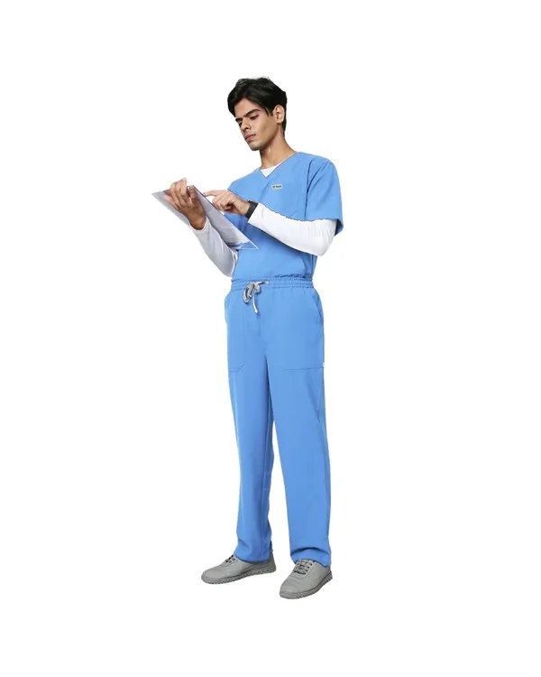 Ceil_Blue_Poly_Viscose_Premium_Medical_Scrubs_Set_For_Doctors,_Nurses_And_Healthcare_Professionals