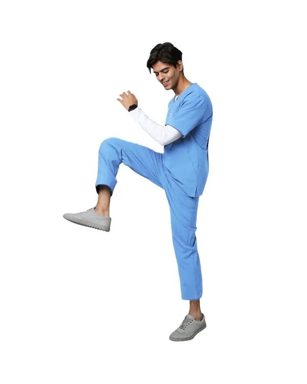Ceil_Blue_Poly_Viscose_Premium_Medical_Scrubs_Set_For_Doctors,_Nurses_And_Healthcare_Professionals