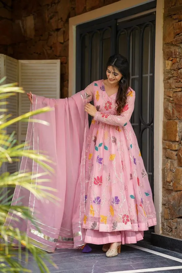 Light_Pink_Cotton_Premium_&_Fancy_Design_Kurti_And_Dupatta_For_Women