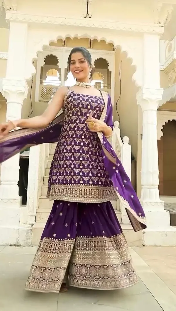 Purple_Georgette_Premium_&_Fancy_Design_Sharara_Set_For_Women