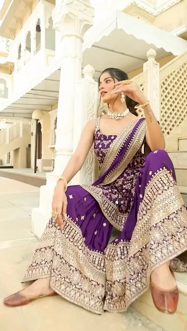 Purple_Georgette_Premium_&_Fancy_Design_Sharara_Set_For_Women