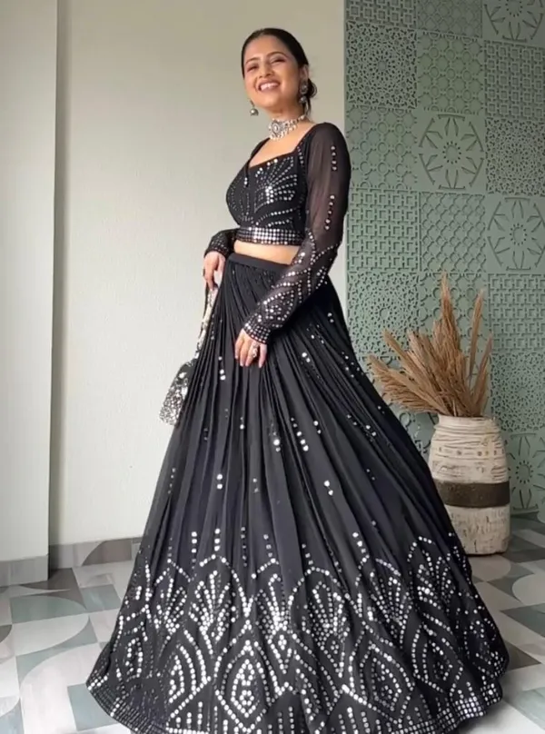 Black_Georgette_Premium_&_Fancy_Design_Lehenga_Set_For_Women