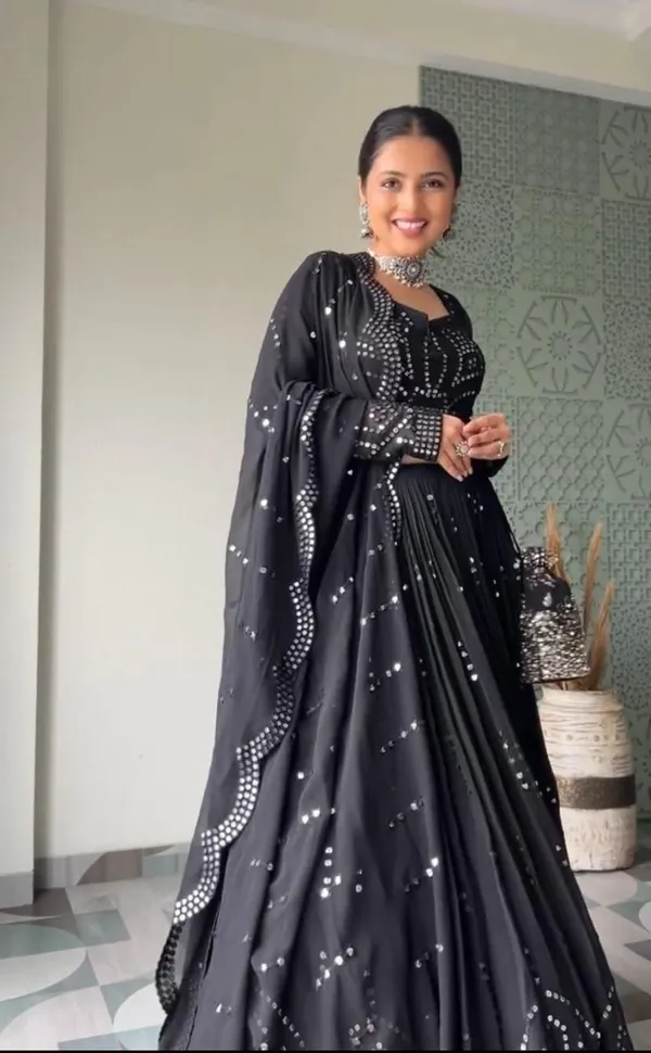 Black_Georgette_Premium_&_Fancy_Design_Lehenga_Set_For_Women