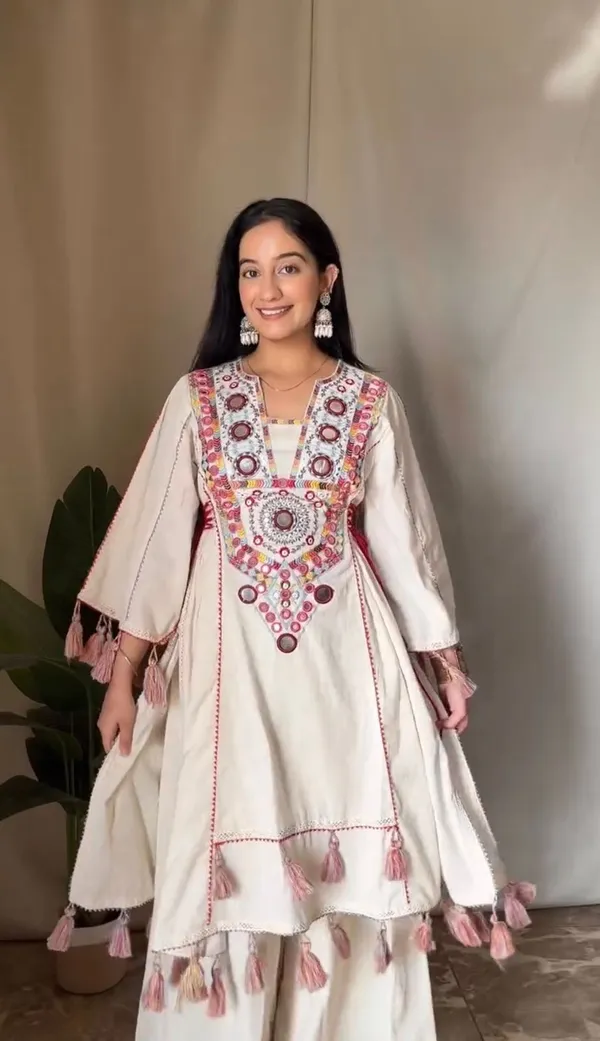 White_Cotton_Premium_&_Fancy_Design_Co-Ord_Set_For_Women