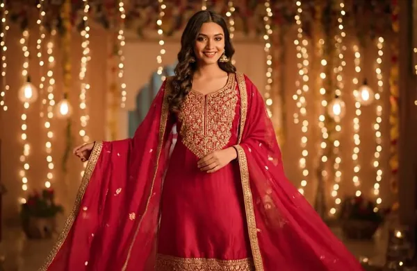 Red_Silk_Premium_&_Fancy_Design_Suit_Set_For_Women