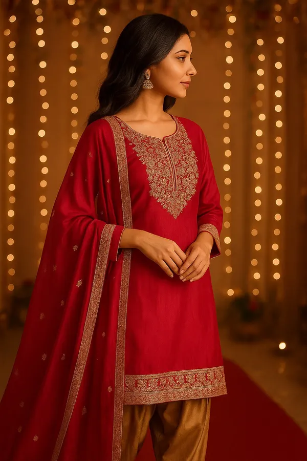 Red_Silk_Premium_&_Fancy_Design_Suit_Set_For_Women