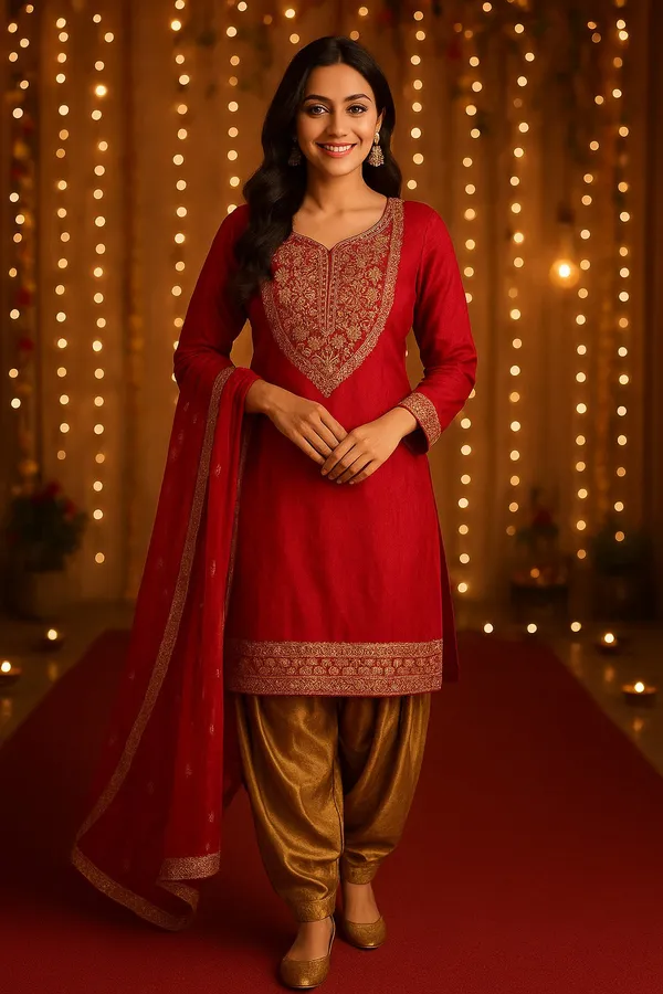 Red_Silk_Premium_&_Fancy_Design_Suit_Set_For_Women