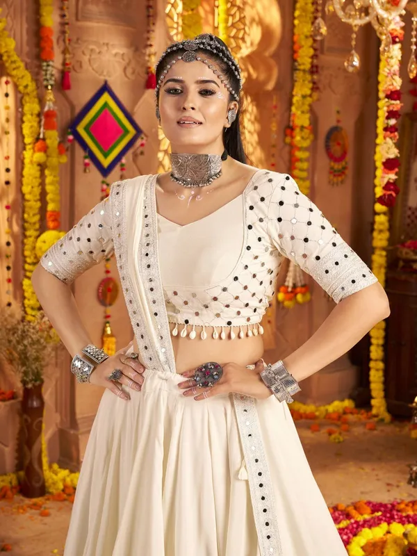 Off_White_Pure_Vichitra_Premium_&_Fancy_Design_Lehenga_Set_For_Women