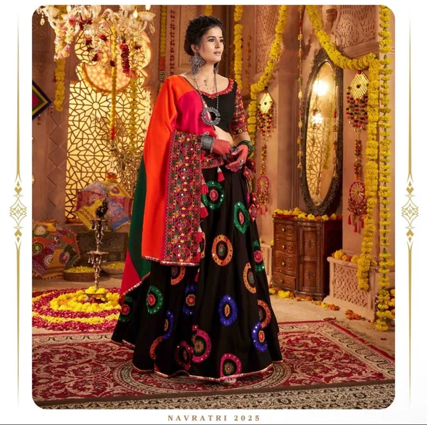 Black_Pure_Vichitra_Premium_&_Fancy_Design_Lehenga_And_Choli_For_Women