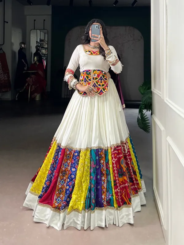 White_Crepe_Premium_&_Fancy_Design_Lehenga_Set_For_Women