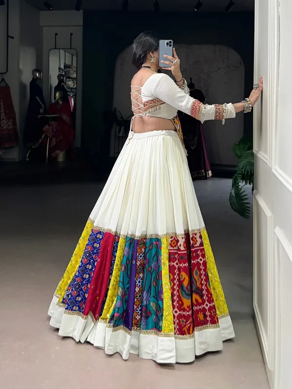 White_Crepe_Premium_&_Fancy_Design_Lehenga_Set_For_Women