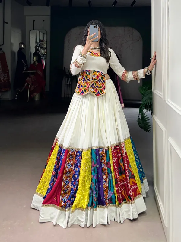 White_Crepe_Premium_&_Fancy_Design_Lehenga_Set_For_Women