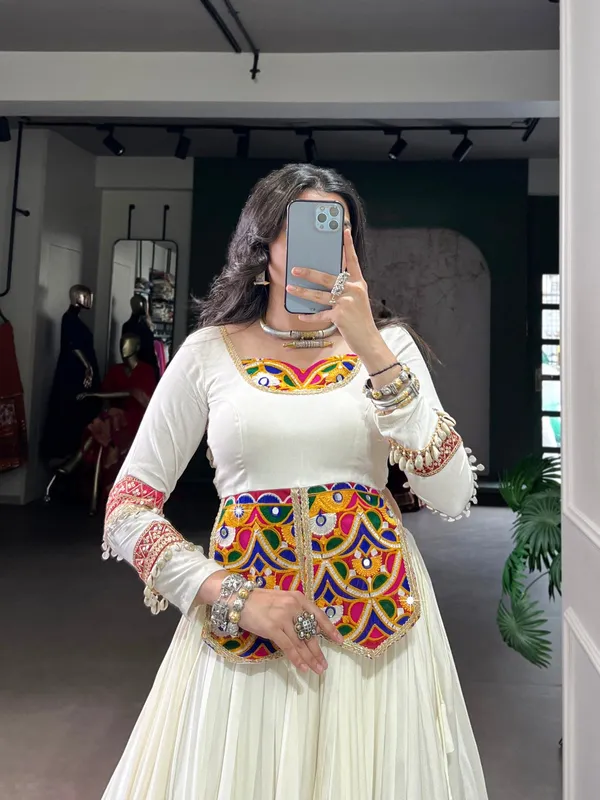 White_Crepe_Premium_&_Fancy_Design_Lehenga_Set_For_Women