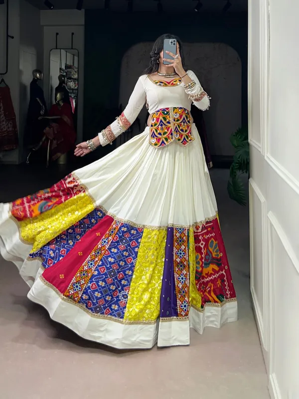 White_Crepe_Premium_&_Fancy_Design_Lehenga_Set_For_Women