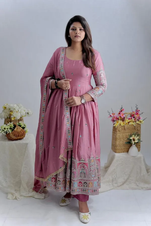 Pink_Chinon_Premium_&_Fancy_Design_Anarkali_Set_For_Women