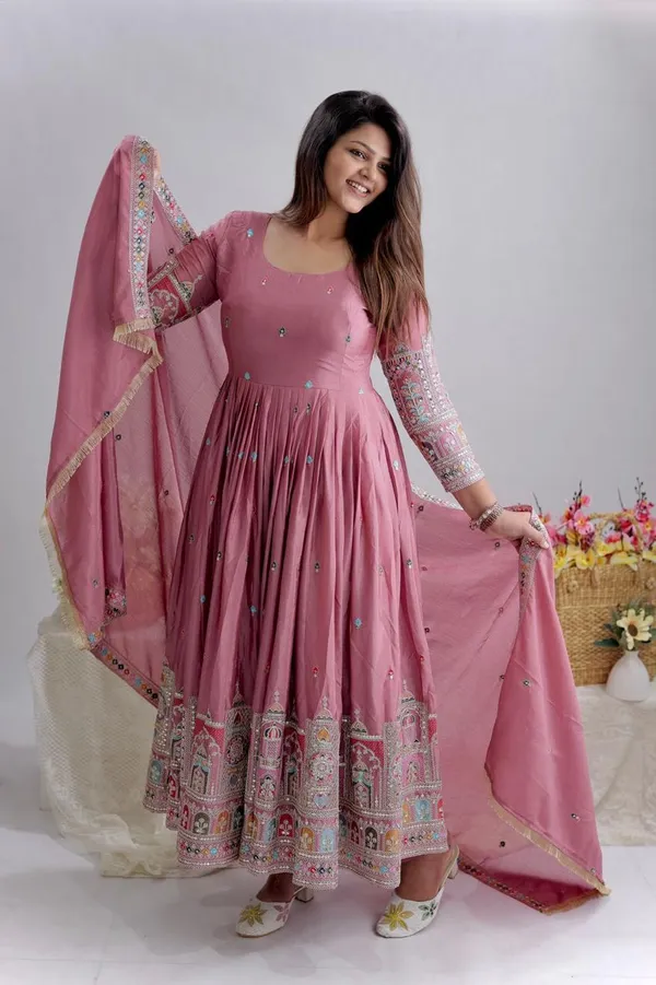Pink_Chinon_Premium_&_Fancy_Design_Anarkali_Set_For_Women