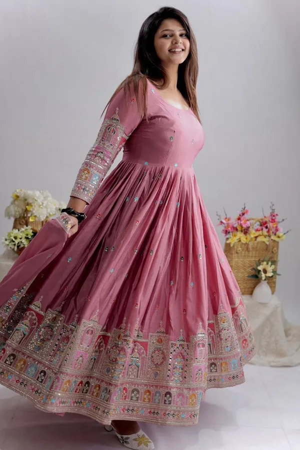 Pink_Chinon_Premium_&_Fancy_Design_Anarkali_Set_For_Women