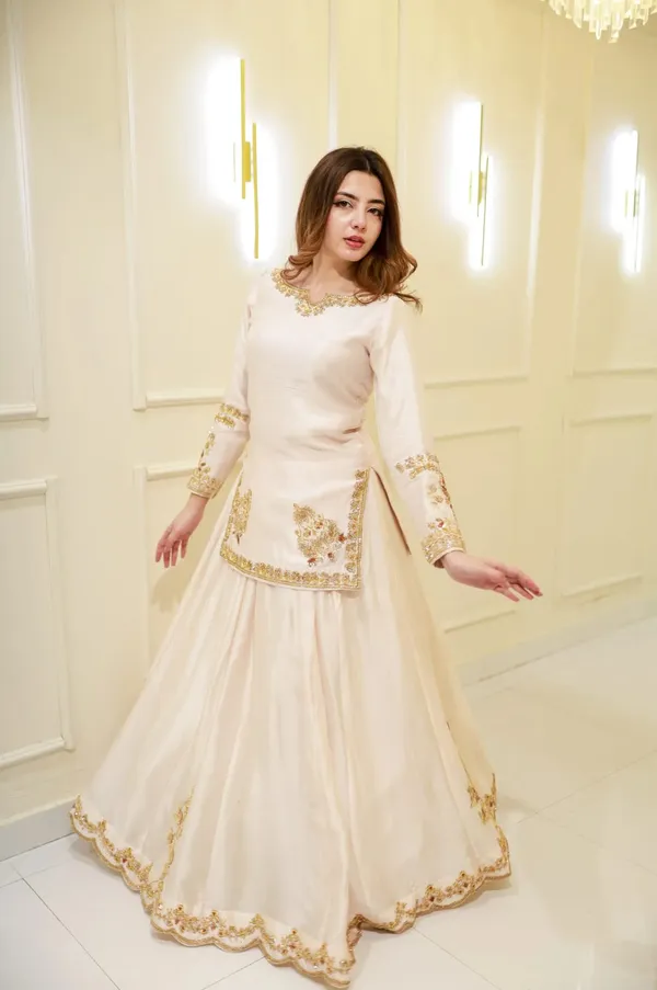 Off_White_Organza_Premium_&_Fancy_Design_Kurti_And_Palazzo_Set_For_Women
