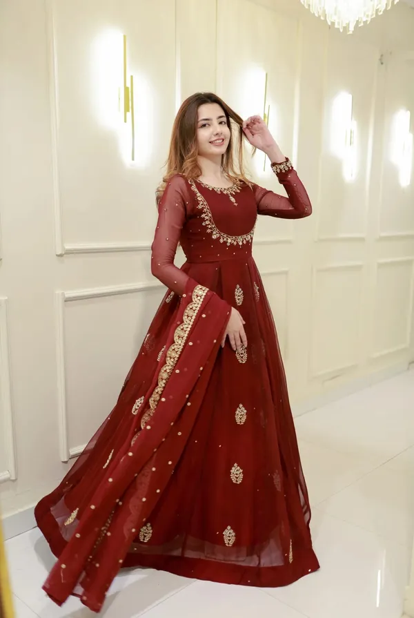 Maroon_Premium_Chiffon_Premium_&_Fancy_Design_Anarkali_Set_For_Women